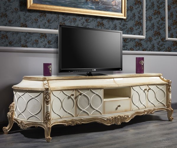 میز تلویزیون چوبی سلطنتی