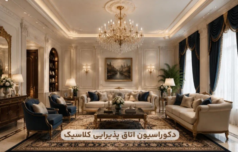 دکوراسیون اتاق پذیرایی کلاسیک